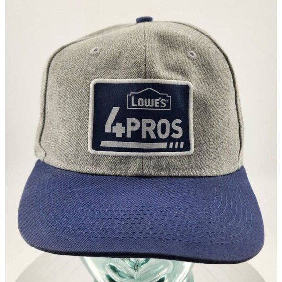 Lowe’s Hat Lowes 4 Pros Hat Blue Snapback Hat Adjustable Hat Cap - Picture 1 of 8